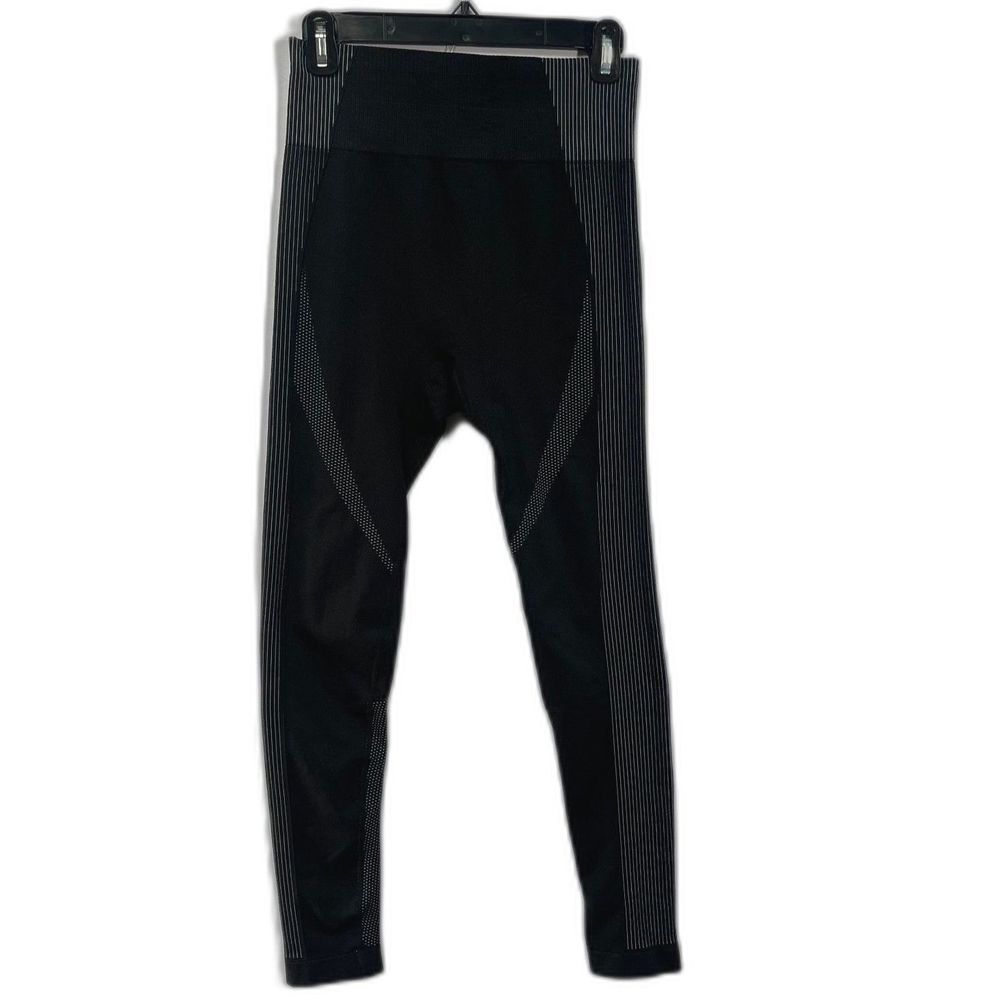 HIIT Black/White Seamless Pointelle Gym Sports Leggings M